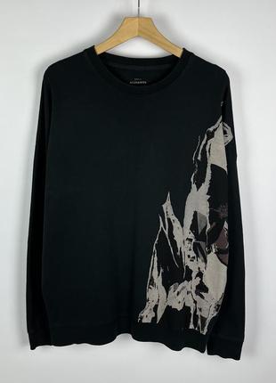 Allsaints rip in up дизайнерский женский свитшот оверсайз алселинтс люкс новинка оригинал