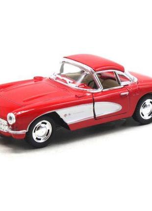 Машинка металлическая "chevrolet classic corvette 1957", красный