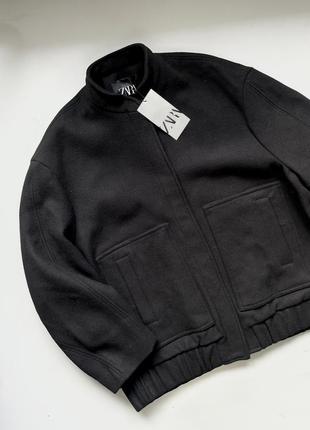 Бомбер вовна пальто s m zara