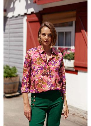 Le petite etoile paris красивая хлопковая рубашка цветочный принт