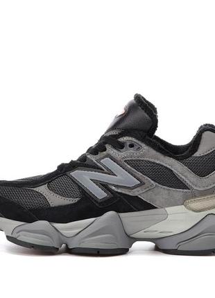 New balance 9060 black grey winter ❄️ 36рр - 45р ♥️ кроссовки женские зимние 1950 баланс, мужские кроссовки зимние с мехом