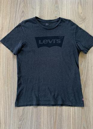 Чоловіча бавовняна футболка з принтом levis