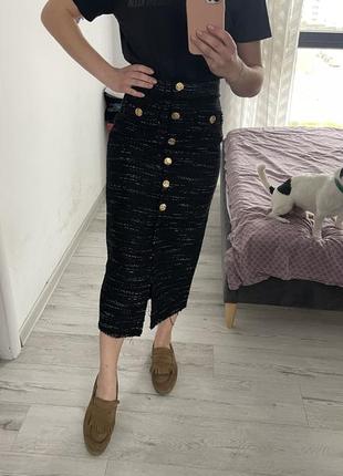 Zara юбка нова в стилі шанель юбка олівець офісна юбка