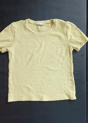 Футболка в рубчик pull&bear m 28