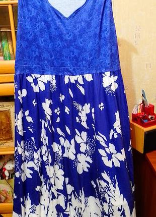Батал. красивое длинное платье на 60 р. ирландия.2 фото