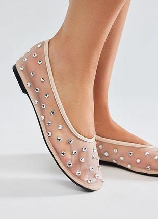 Балетки в стразах