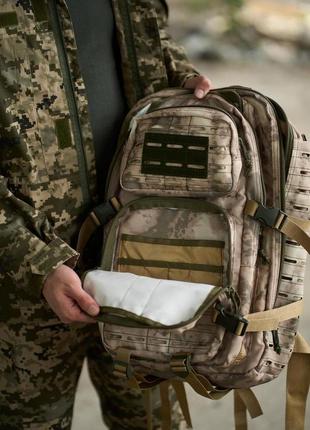 Мужской тактический армейский рюкзак военный туристический песочный камуфляж10 фото