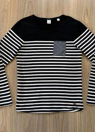 Мужской хлопковый лонгслив с широким вырезом scotch & soda