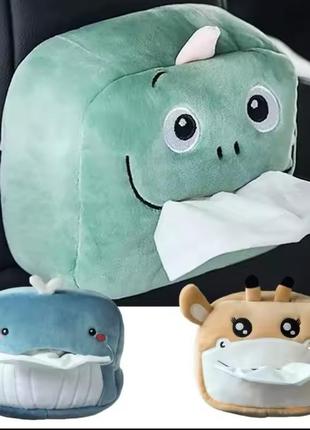 М'яка серветниця в машину, коробка-органайзер для серветок в автомобіль, 16х11х6 см