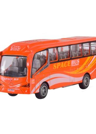 Автобус туристичний автопрім ap7427 масштаб 1:64 жовтогарячий pokuponline