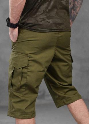 Тактические шорты мужские армейские, военные шорты удлиненные олива5 фото