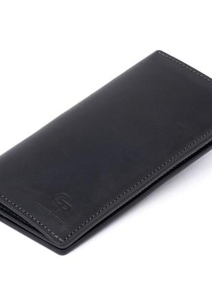 Вертикальний гаманець матовий на магнітній кнопці grande pelle 11313 чорний
