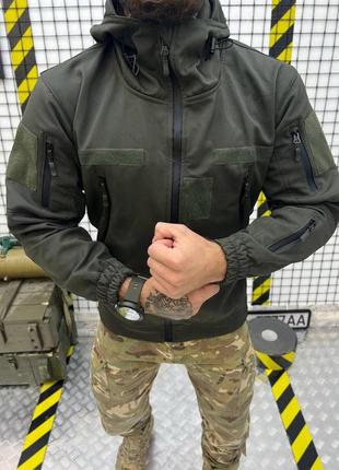 Тактична військова куртка армійська софтшелл весна-осінь softshell хакі 683 фото