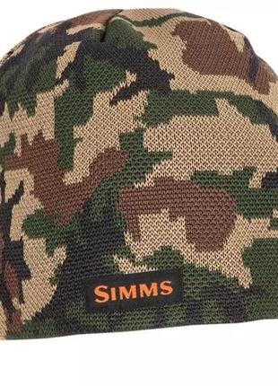 Шапка simms everyday beanie woodland camo