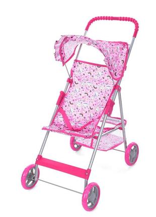 Дитяча коляска для ляльок веселки 9304-4 найкраща ціна