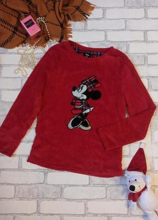 Красная плюшевая кофта микки маус минные пижама теплая десней disney