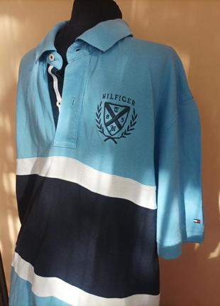 Яркое поло большого размера Tommy hilfiger