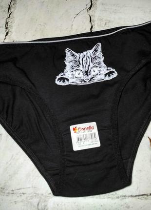 Трусики для девочки от 10 до 11 лет котик донелла donella оригинал трусы детские нижнее белье