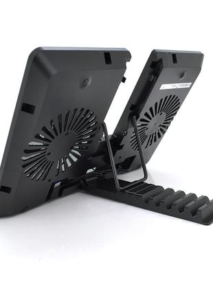 Підставка під ноутбук deepcool u-pal, 10-15,6", 2*140mm 1000±10% rpm, корпус пластик+алюміній, 390 х 280 х