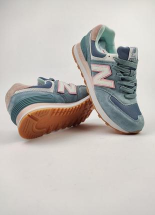 Кроссовки new balance 574 blue pink