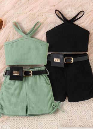 Топ + шорты для девочек