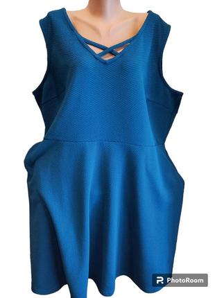 Синьо-бірюзова сукня 66-68р