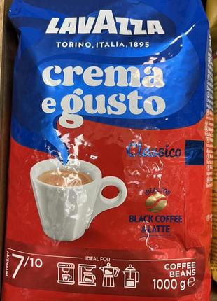 Кава зернова lavazza crema e gusto 1 кг