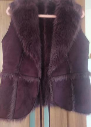 Жилет жіночий хутряний marks & spencer