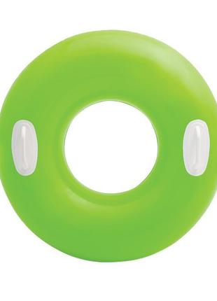 Детский надувной круг с ручками 59258 глянцевый зелёный , лучшая цена