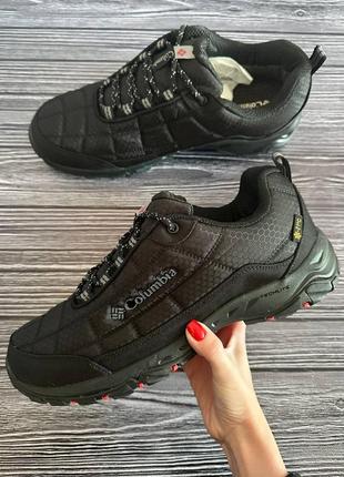 ‼️ разграждай!️ кроссовки columbia waterproof low black red