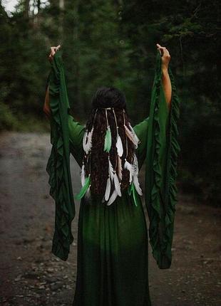 Повязка с перьями на голову. наряды с перьями