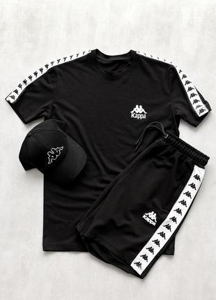 Карра футболка(чорний колір)+шорти+кепка