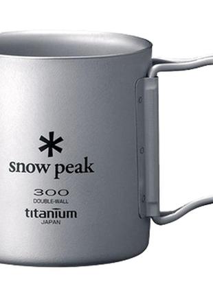 Кружка snow peak mg-052fhr ti-double 300 mug 300ml