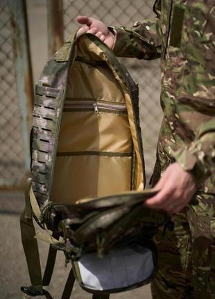 Чоловічий тактичний військовий рюкзак армійський туристичний зелений камуфляж10 фото