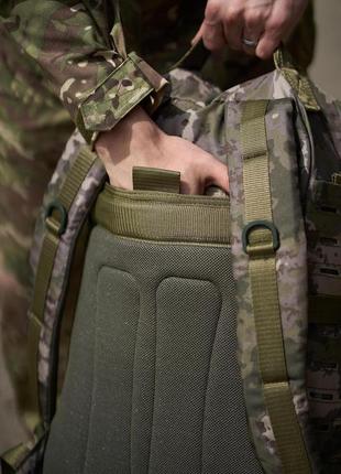 Чоловічий тактичний військовий рюкзак армійський туристичний зелений камуфляж7 фото