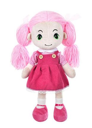 М'яконабивна дитяча лялька m5745ua 40 см рожеве плаття pokuponline