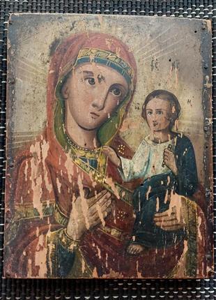 Старинная икона 19 вт.