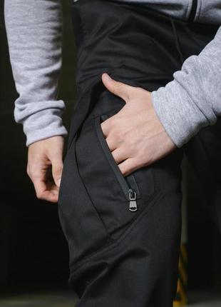 Мужские тактические брюки зсу военные штаны "storm" с карманами армейские коттон черные3 фото