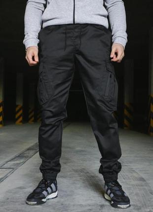 Мужские тактические брюки зсу военные штаны "storm" с карманами армейские коттон черные7 фото
