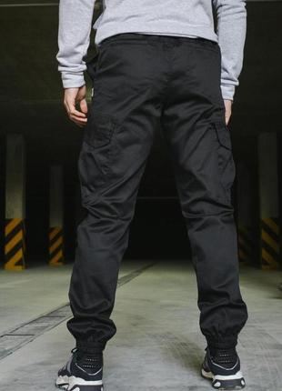 Мужские тактические брюки зсу военные штаны "storm" с карманами армейские коттон черные6 фото
