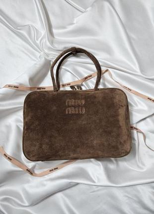 Miu miu сумка італійська замша повна комплектація
