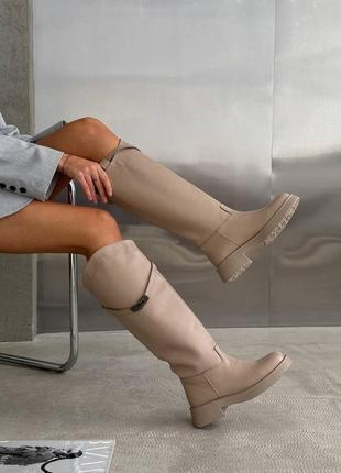 Сапоги беж кожа3 фото
