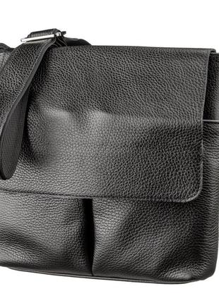 Черная сумка shvigel из натуральной кожи 11157