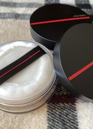 Розсипчаста пудра для обличчя shiseido matte / mat synchro skin invisible silk loose powder2 фото