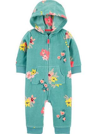 Carters флисовый человечек картерс слип поддева flowers комбинезон