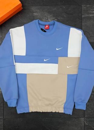 Теплый мужской свитшот nike цветной флис