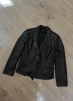 Hugo boss lamb leather blazer jacket шкіряний жакет піджак авангард