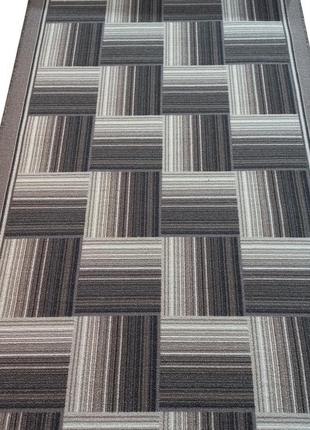 Килимова доріжка dinarsu weaving сіра шириною 80 см