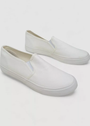 Кеды мужские из ткани, цвет белый, 248rlx01