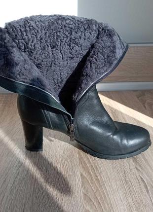 Сапоги зимние кожаные размер 37 - 38